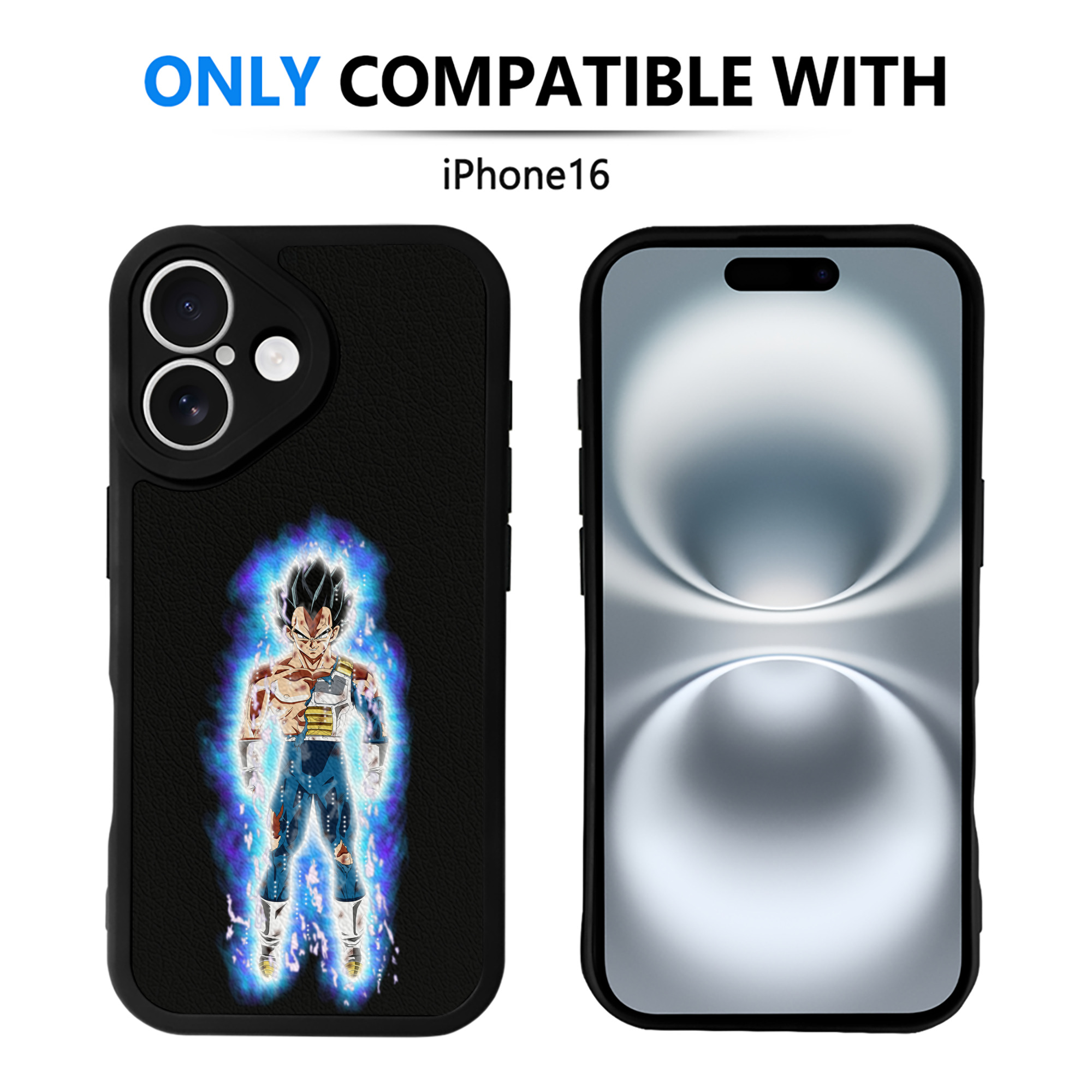 （画像用） ドラゴンボール ベジータ四世（Bejīta Yonsei）DRAGON BALL Vegeta IV 【iPhone 16シリーズ対応】シリコンスマホケース（レザー調） 材質：シリコン